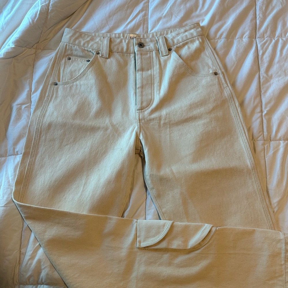 Cream Denim Jeans